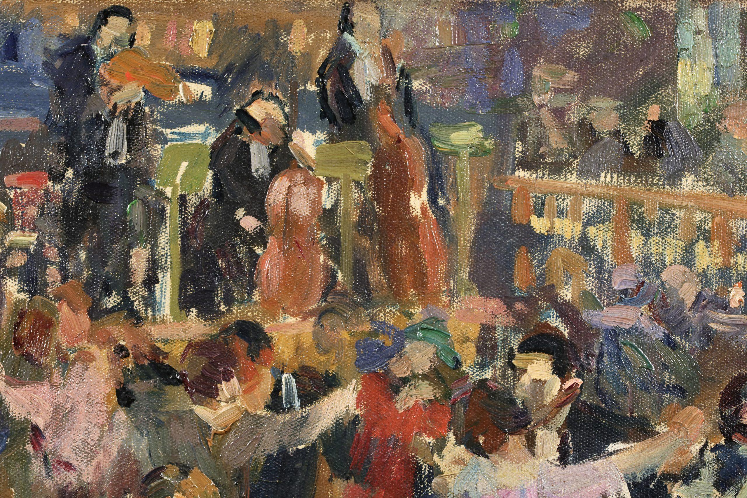 Bar Dansant Montmarte - Peinture à l'huile figurative post-impressionniste - Elie Pavil 5