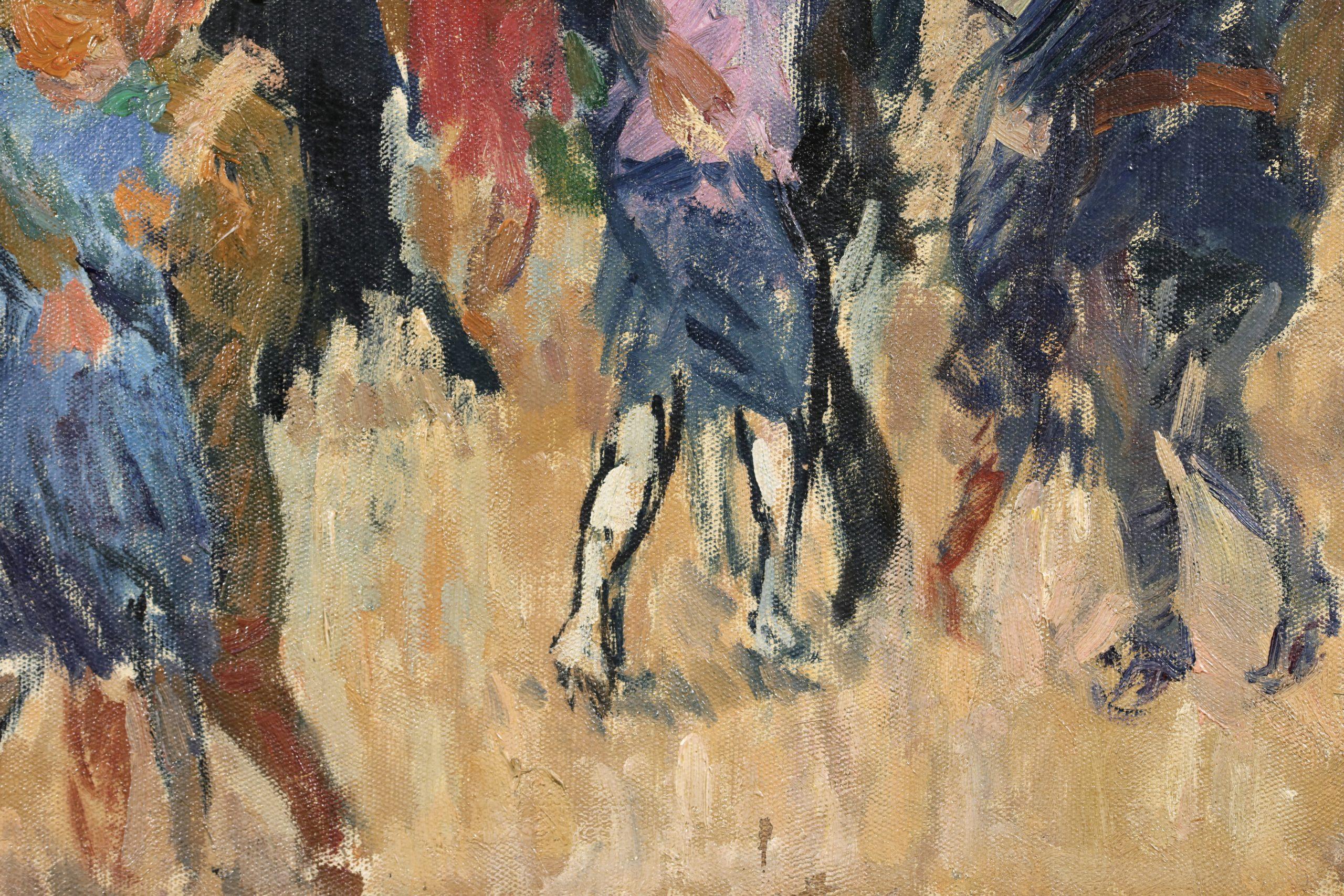Bar Dansant Montmarte - Peinture à l'huile figurative post-impressionniste - Elie Pavil 1