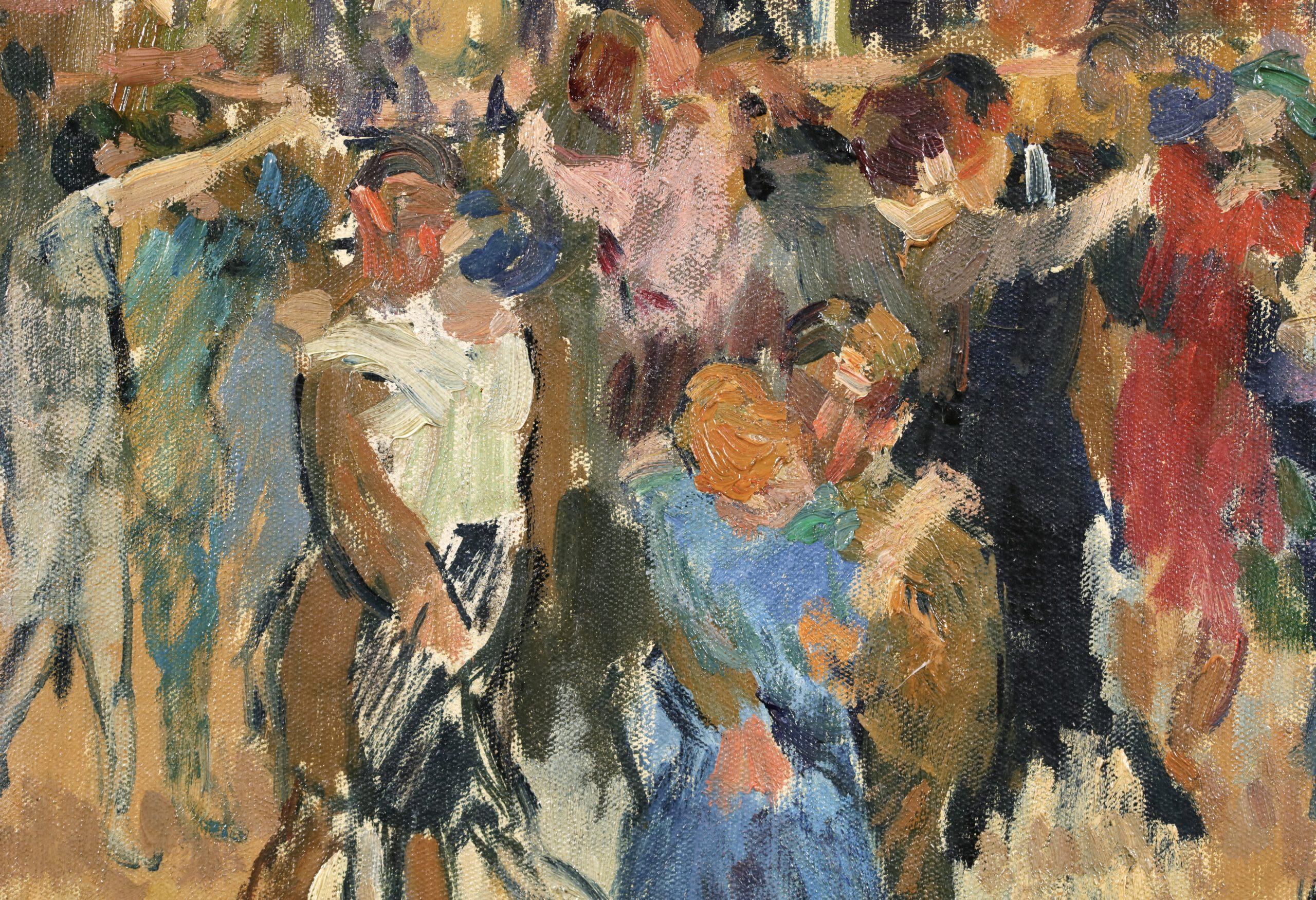 Bar Dansant Montmarte - Peinture à l'huile figurative post-impressionniste - Elie Pavil 3