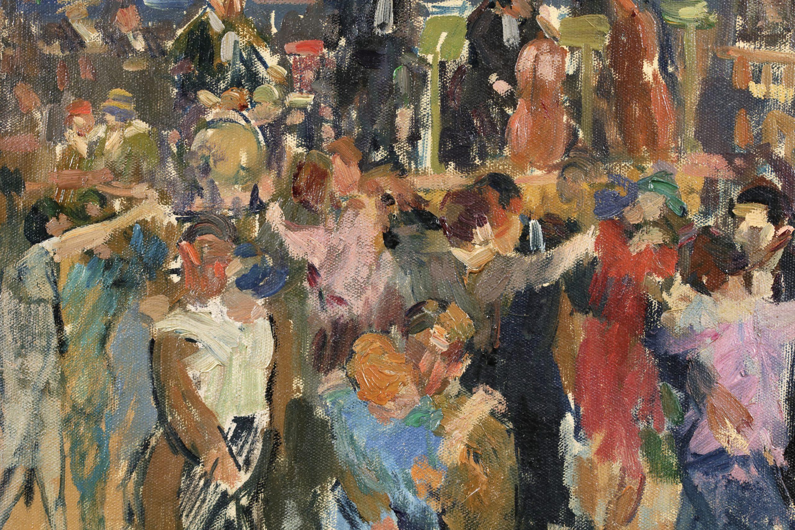 Bar Dansant Montmarte - Peinture à l'huile figurative post-impressionniste - Elie Pavil 4