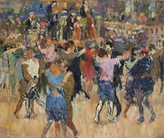 Bar Dansant - Montmarte -Post Impressionist Figurative Oil Painting - Elie Pavil