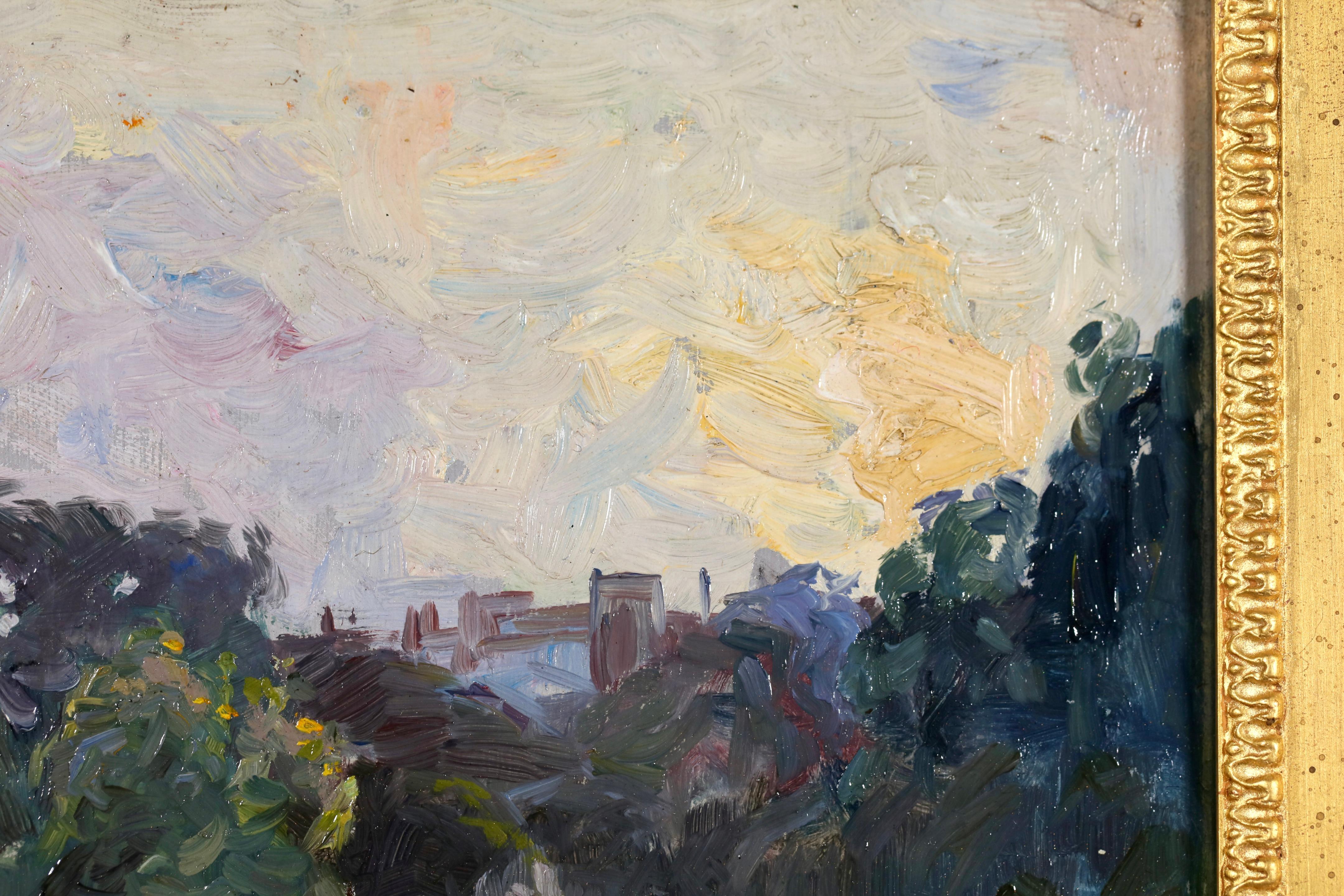 Bois de Boulogne - Paris - Paysage post-impressionniste Huile d'Elie Pavil en vente 3