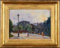 Bois de Boulogne - Paris - Post Impressionist Landscape Oil by Elie Pavil