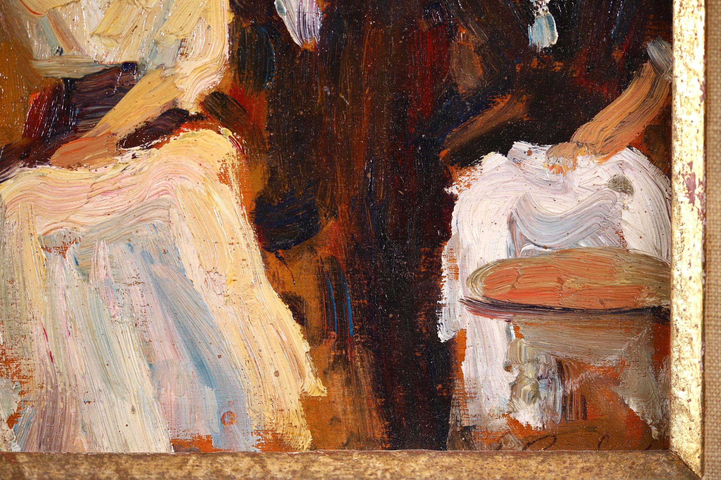 Etude pour tableau du Salon 1911 - Figurative Impressionist Oil by Elie Pavil - Post-Impressionist Painting by Elie Anatole Pavil