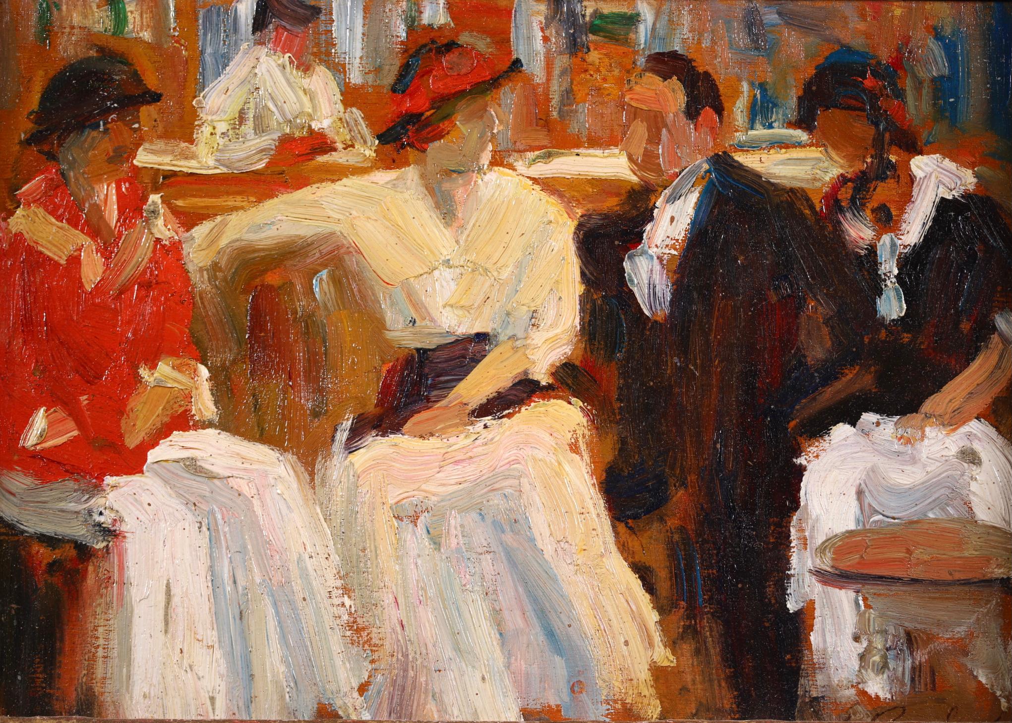 Elie Anatole Pavil Interior Painting - Etude pour tableau du Salon 1911 - Figurative Impressionist Oil by Elie Pavil