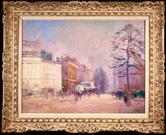 Le Grands Boulevards - Post-Impressionist Oil, Cityscape by Elie Anatole Pavil