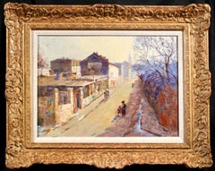 Montmartre - Post-Impressionist Oil, Figures in Landscape by Elie Anatole Pavil