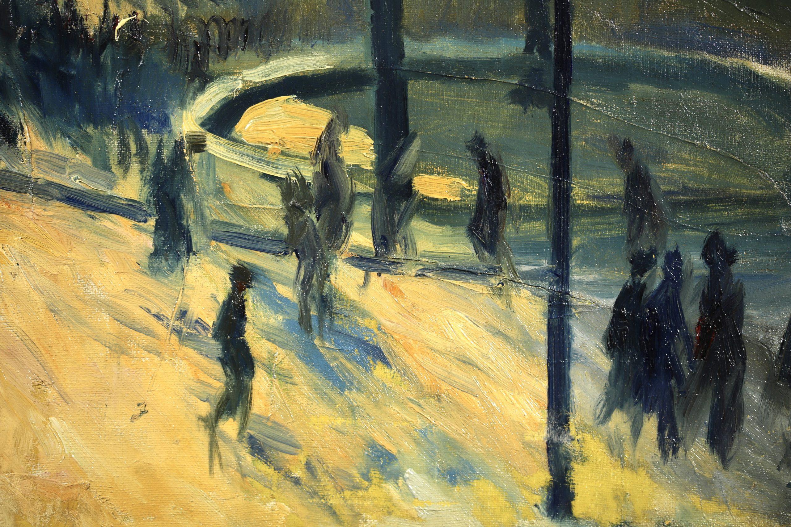 Place Pigalle - Pintura al óleo de paisaje postimpresionista de Elie Pavil 2