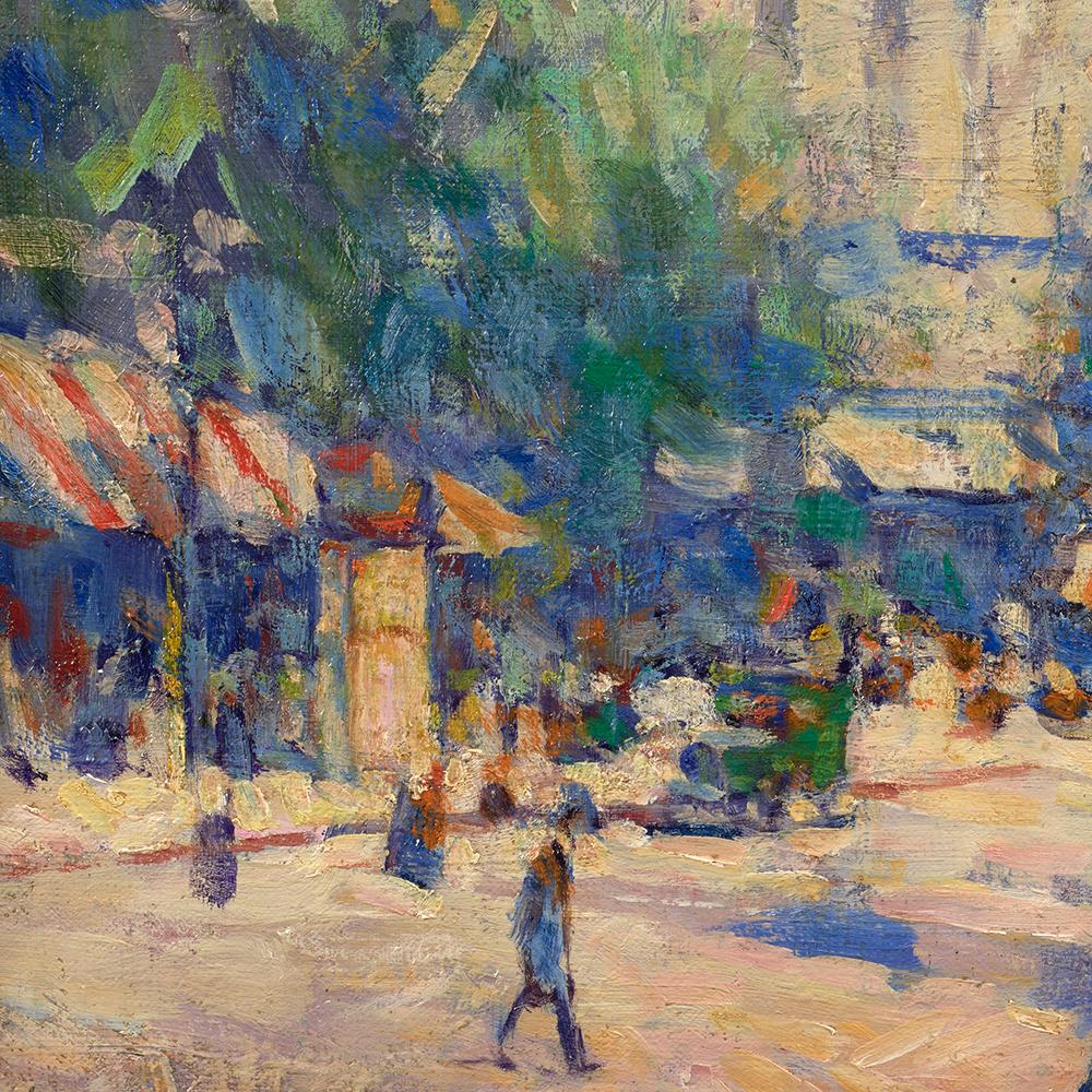 Porte St. Denis - Post-Impressionist Painting by Elie Anatole Pavil