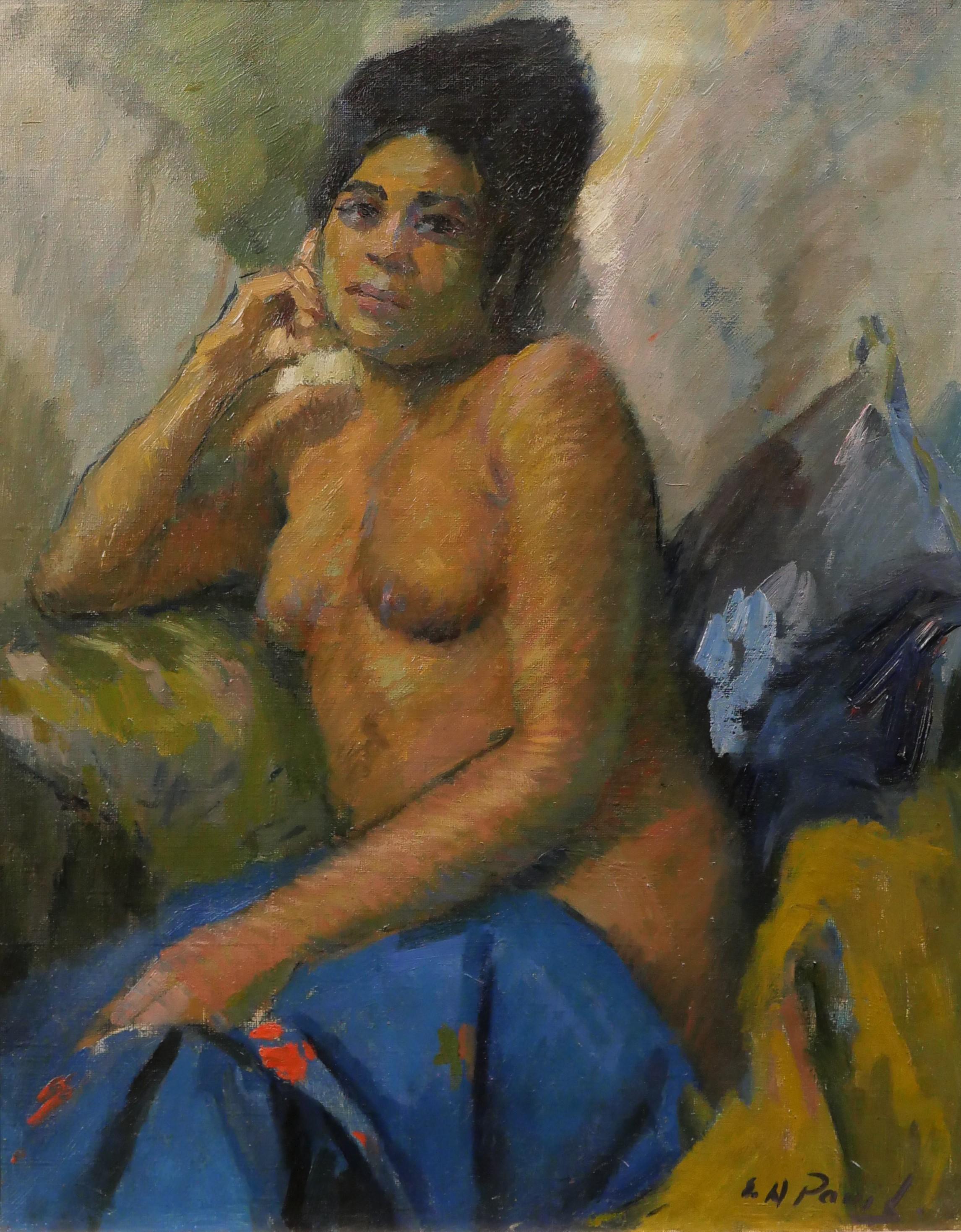 Nude Painting Elie Anatole Pavil - La femme nue de Martinique