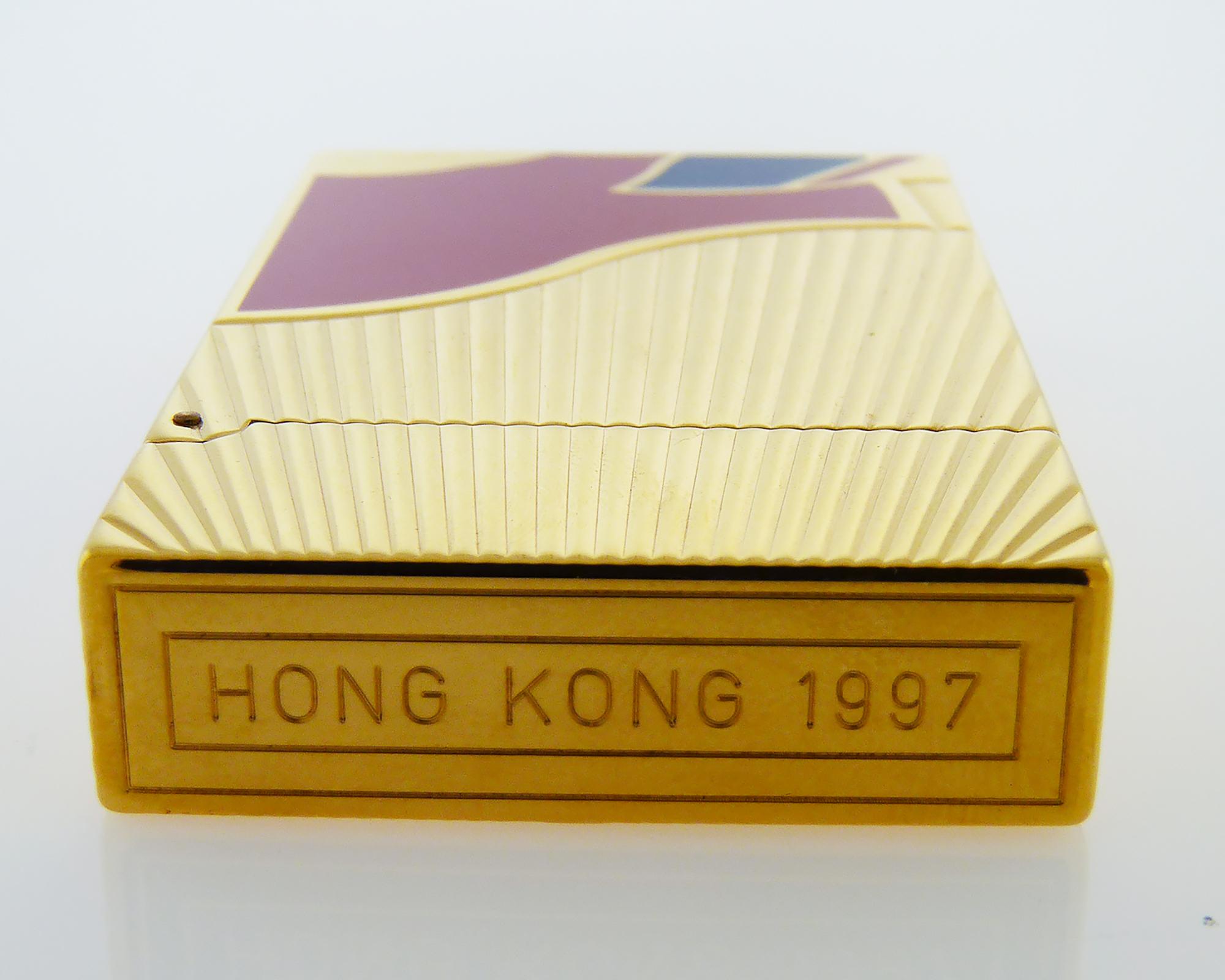 Humidificateur à cigares Elie Bleu pour 200 cigares, Hong Kong, 1997 et S.T. Éclairage Dupont en vente 5