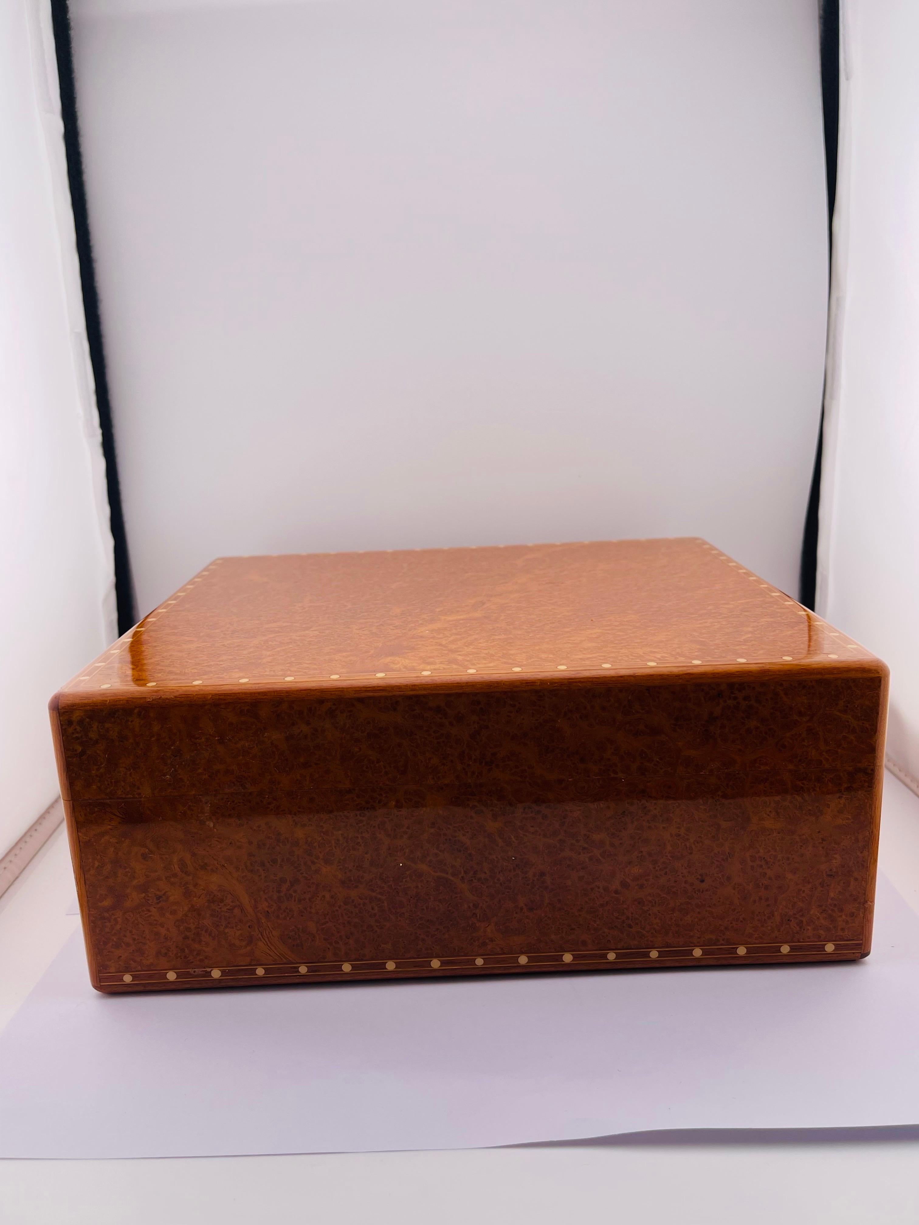 Caja humidificador de puros Elie Bleu  Rootwood Francia Hecho a mano