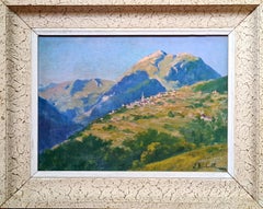 St Jean de Belleville Oil Painting on Wood Panel, Early 20th Century