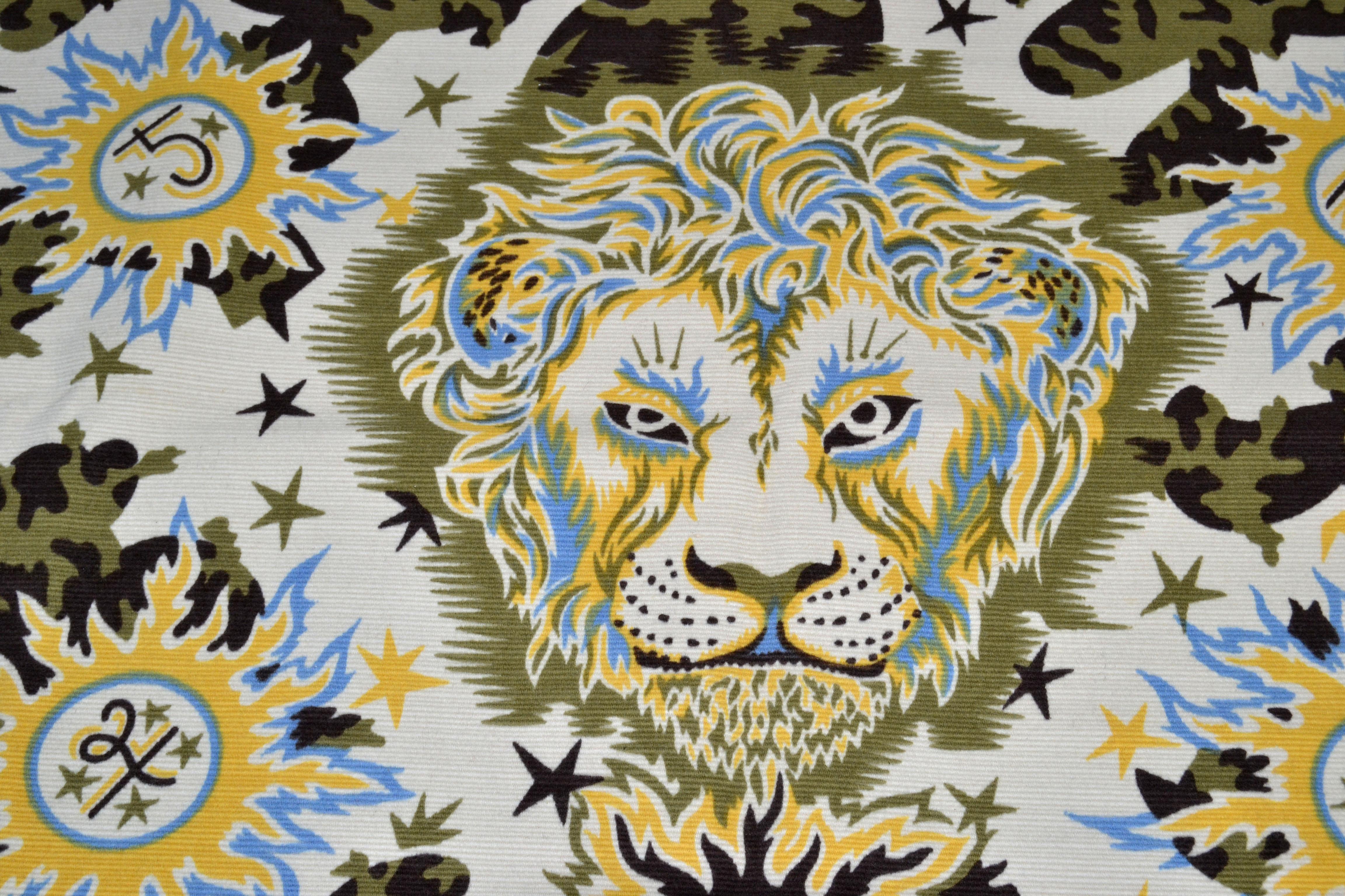 French Elie Grekoff Tapestry’s Zodiac Lion Proof of Authenticity by d' AUBUSSON Paris For Sale