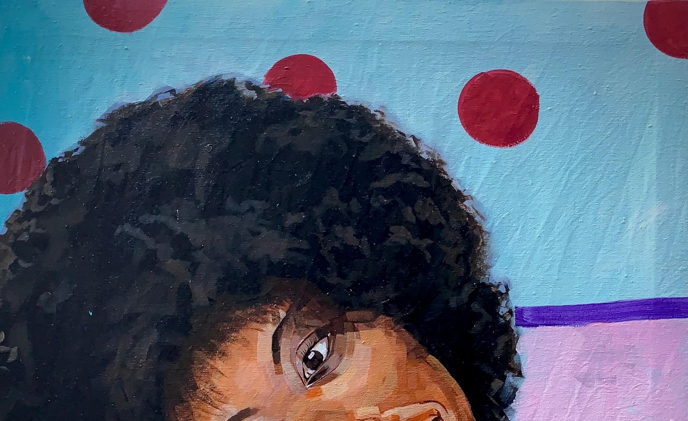 Afro Bloom -Siglo XXI, Contemporáneo, Retrato Figurativo Moda Mujer Moderna - Painting de Elie HATUNGIMANA