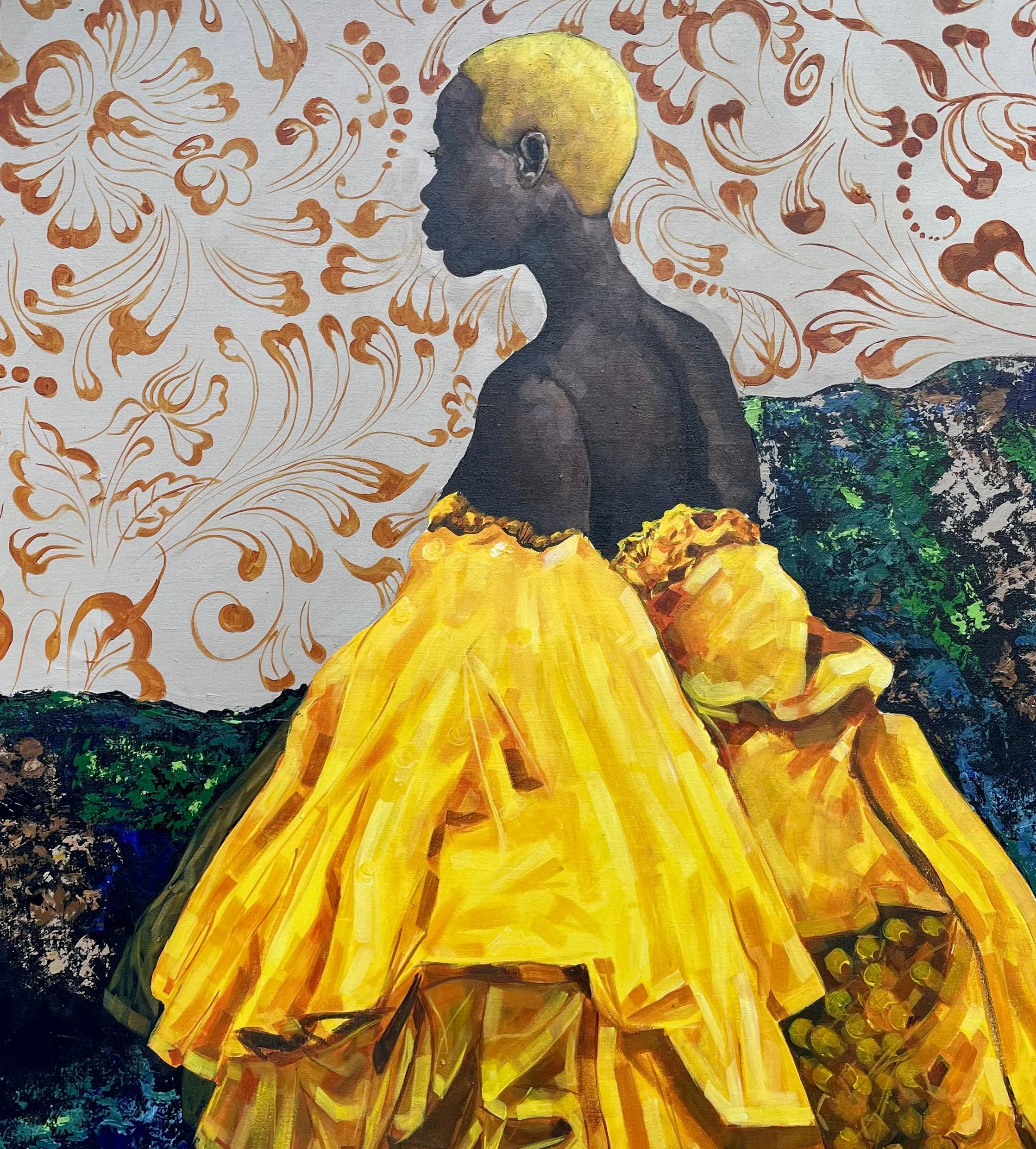 Números de ángel -Siglo XXI, Contemporáneo, Retrato figurativo, Mujer, Moda en venta 1