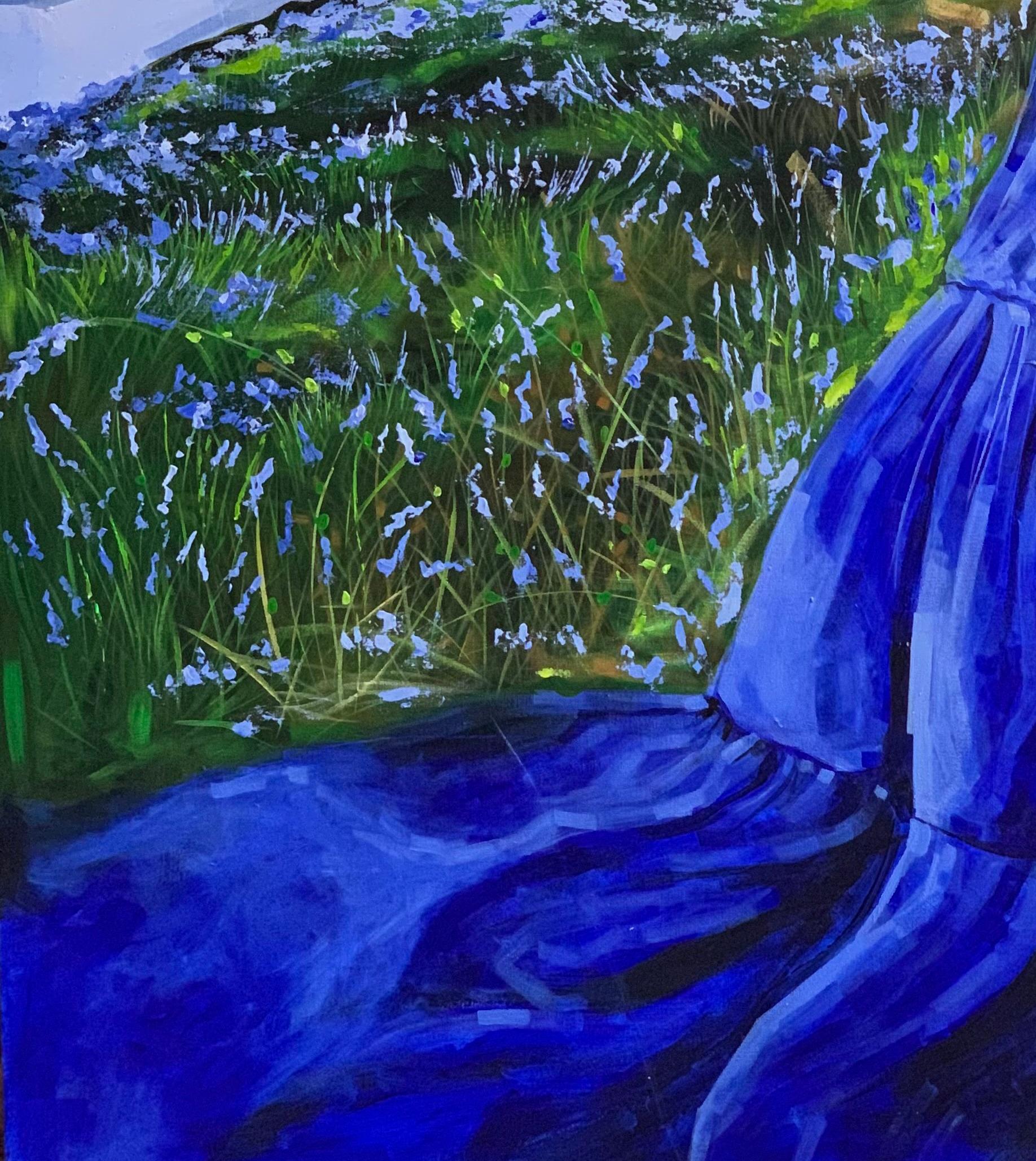 Faro de Luz -Siglo XXI, Contemporáneo, Retrato figurativo, Paisaje - Figurative Painting Púrpura de Elie HATUNGIMANA