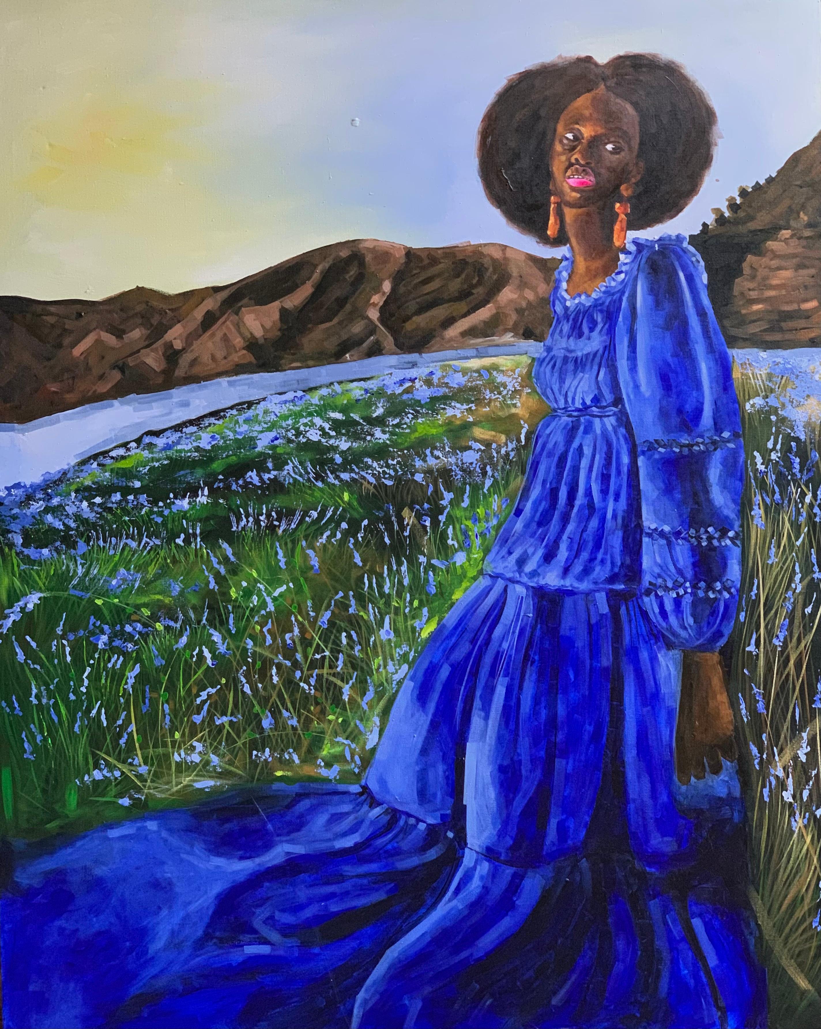 Figurative Painting de Elie HATUNGIMANA - Faro de Luz -Siglo XXI, Contemporáneo, Retrato figurativo, Paisaje