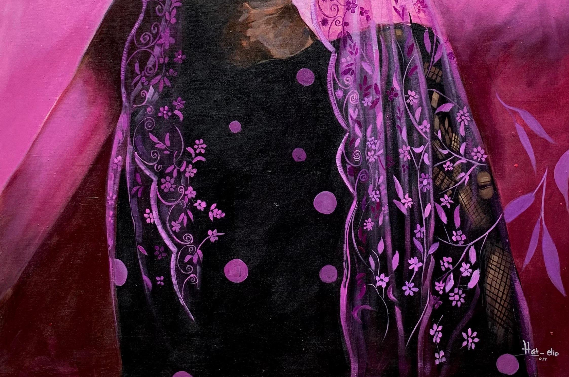 Beauty in the Deep End -21° secolo, Contemporaneo, Ritratto figurativo, Moda - Painting Espressionista di Elie HATUNGIMANA