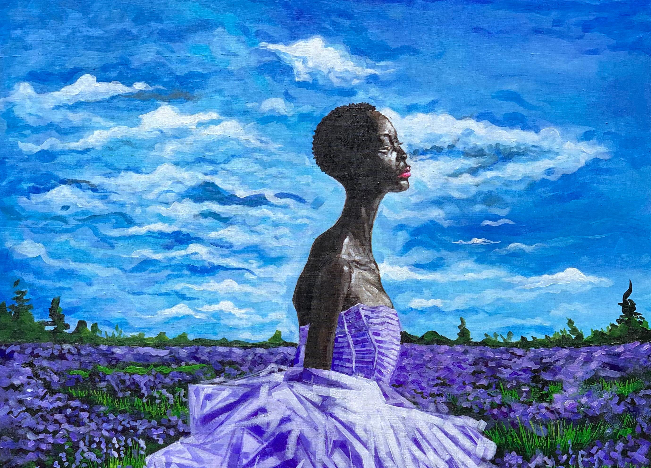 Floreciendo en el Verdadero Amor Propio -Siglo XXI, Contemporáneo, Moda Figurativa Mujer - Painting de Elie HATUNGIMANA