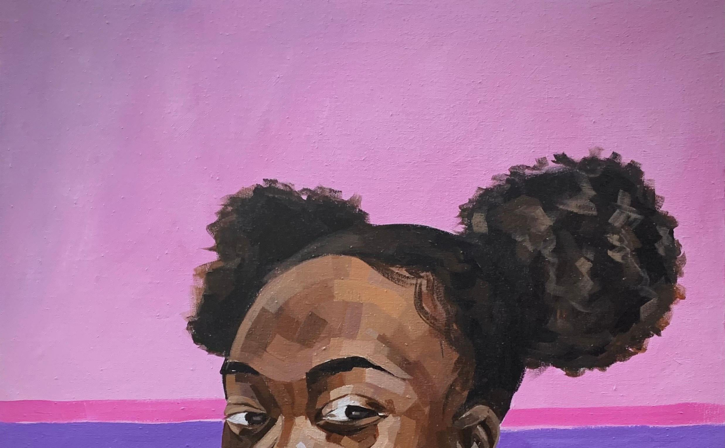 Matriarche -21e siècle, contemporain, portrait figuratif, mode, femmes modernes - Painting de Elie HATUNGIMANA