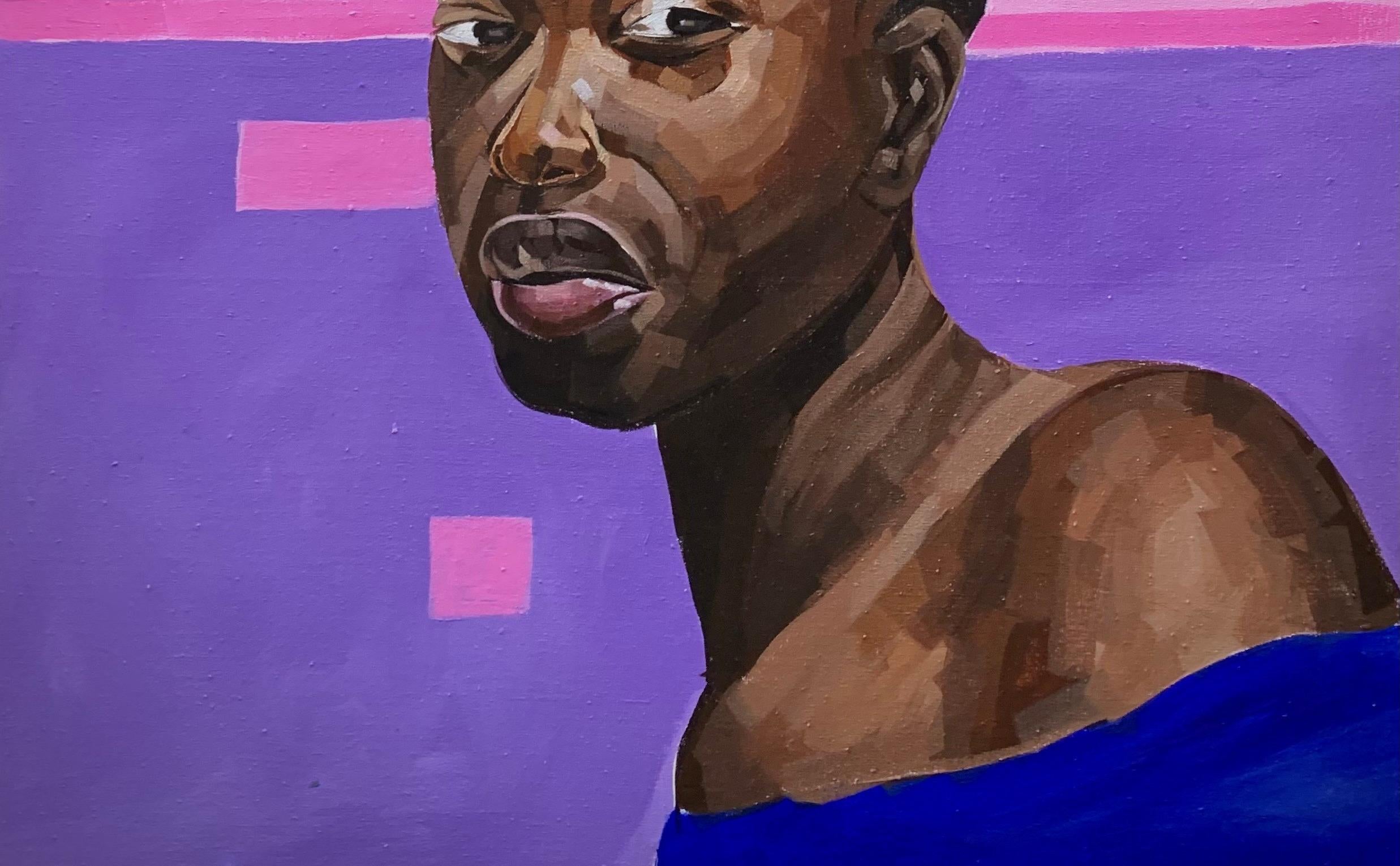 Matriarche -21e siècle, contemporain, portrait figuratif, mode, femmes modernes - Contemporain Painting par Elie HATUNGIMANA