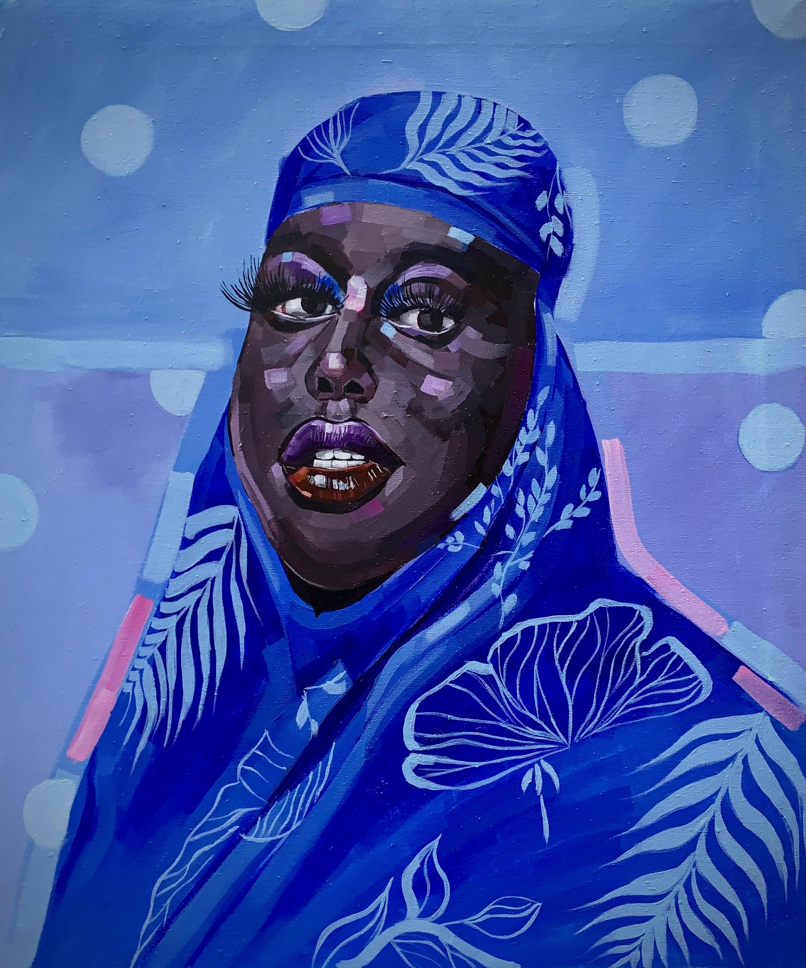 Elie HATUNGIMANA Figurative Painting - Melanin in Radiance - 21st Century, Contemporary, Figurative Portrait, Modern