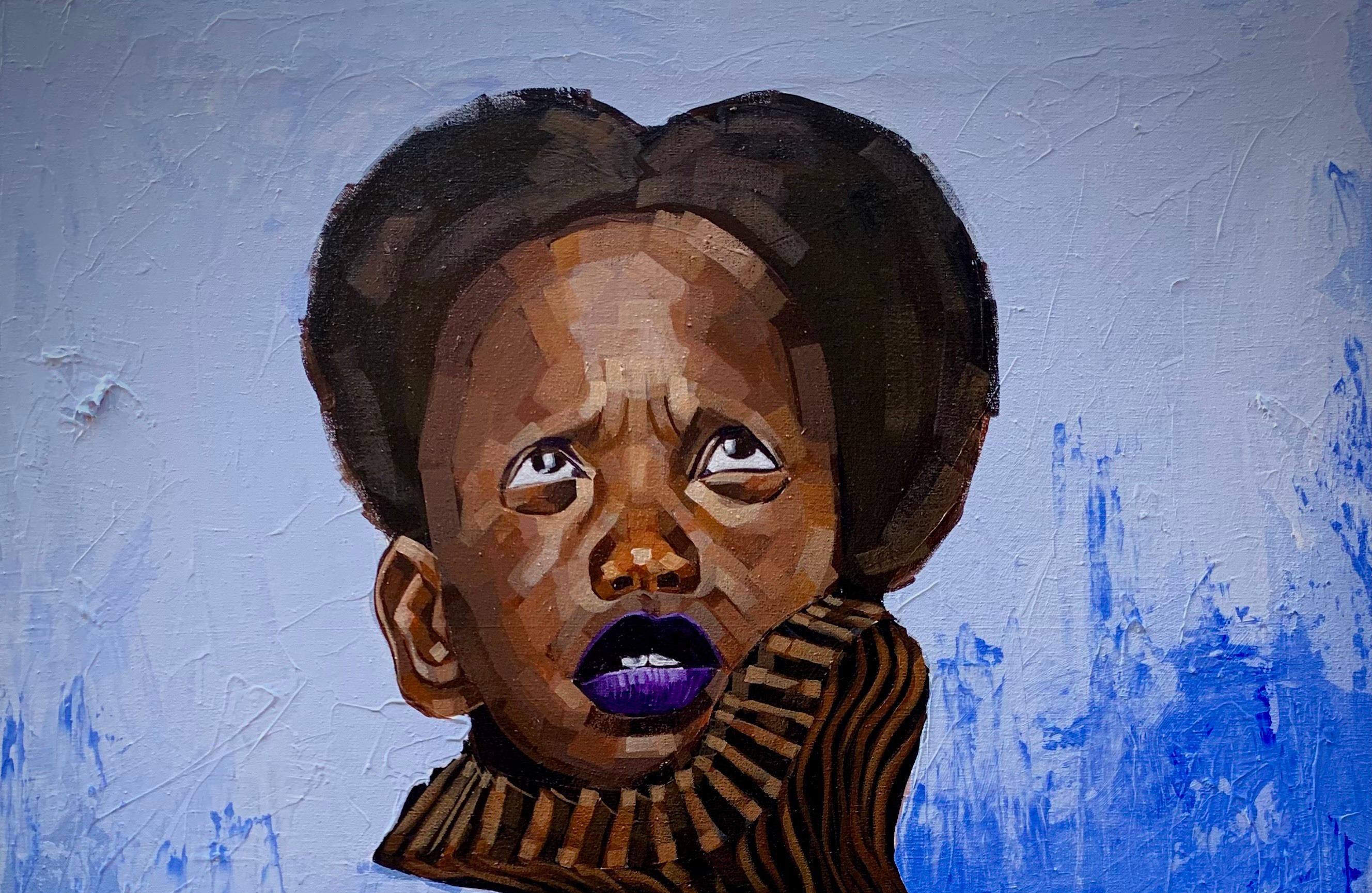 Capítulos no hablados -Siglo XXI, Contemporáneo, Retrato figurativo, Mujer moderna - Painting de Elie HATUNGIMANA
