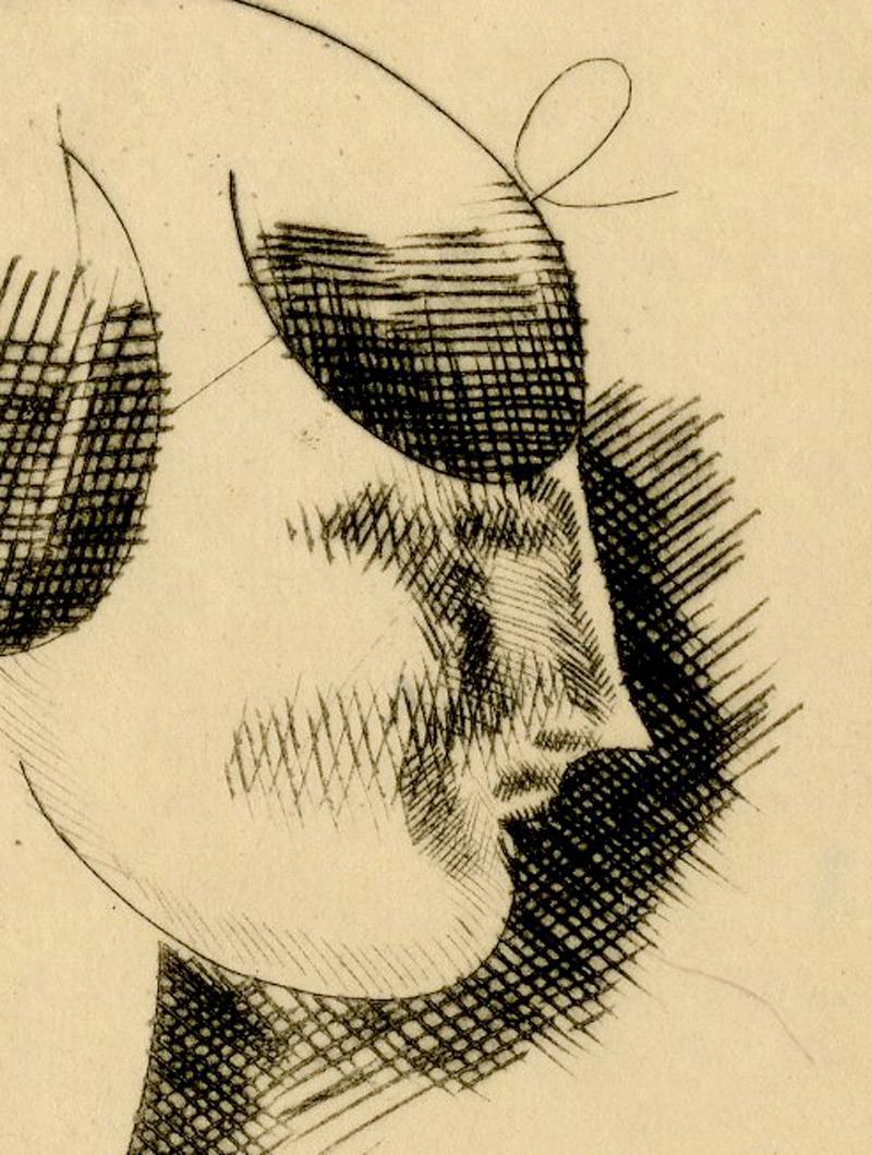 Profile Bust of a Girl - Woman's Head in Profile (Havard) - Print by Elie Nadelman