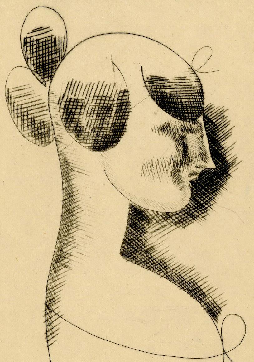 Busto de perfil de niña - Cabeza de mujer de perfil (Havard)
Punta seca, 1920
Sin firmar (tal como se emitió)
De: Las puntas secas de Elie Nadelman, 21 grabados inéditos del escultor, pruebas a partir de las planchas originales de zinc y cobre,
