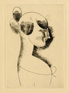 Profile Bust of a Girl - Woman's Head in Profile (Havard)