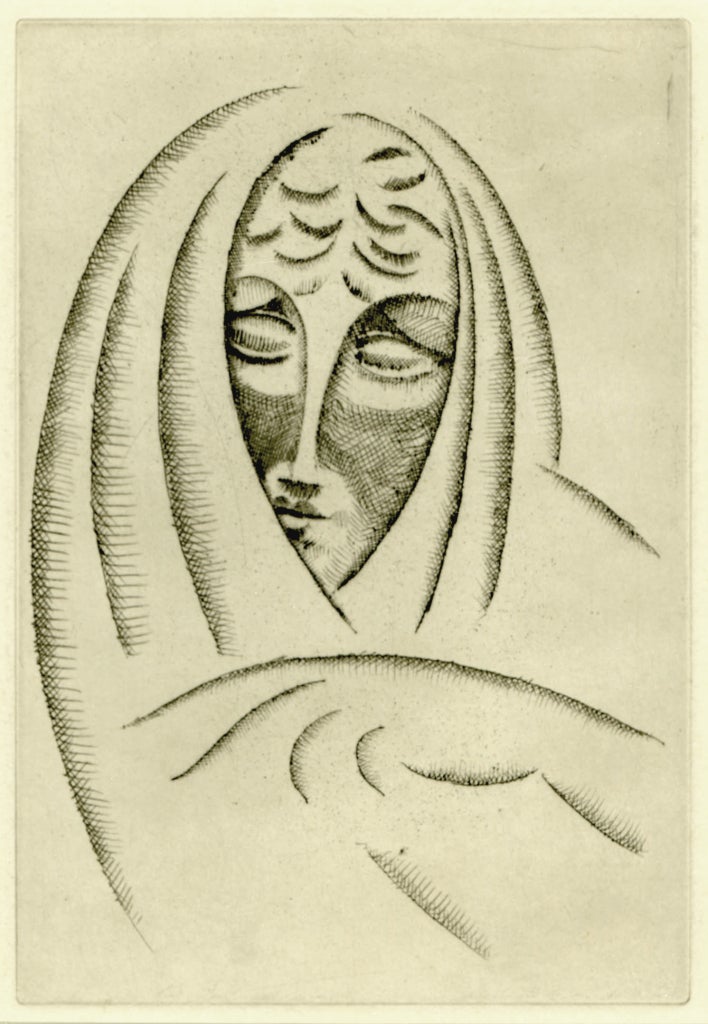 Elie Nadelman Portrait Print - Woman's Head