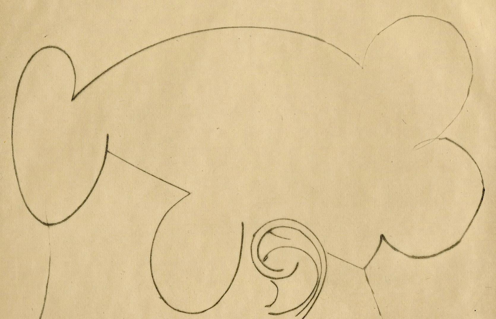 Woman's Head - Woman's Head in Profile (left) (Havard) - American Modern Print by Elie Nadelman