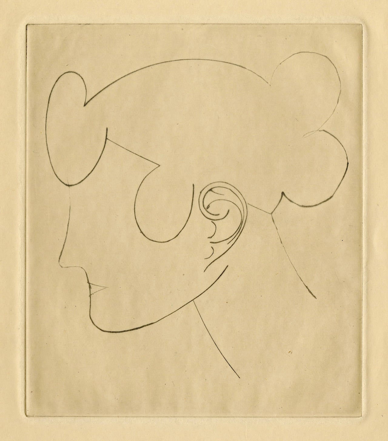 Woman's Head - Woman's Head in Profile (left) (Havard)