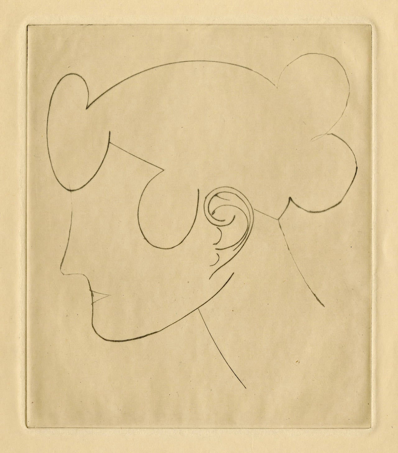 Cabeza de mujer - Cabeza de mujer de perfil (izquierda) (Havard)