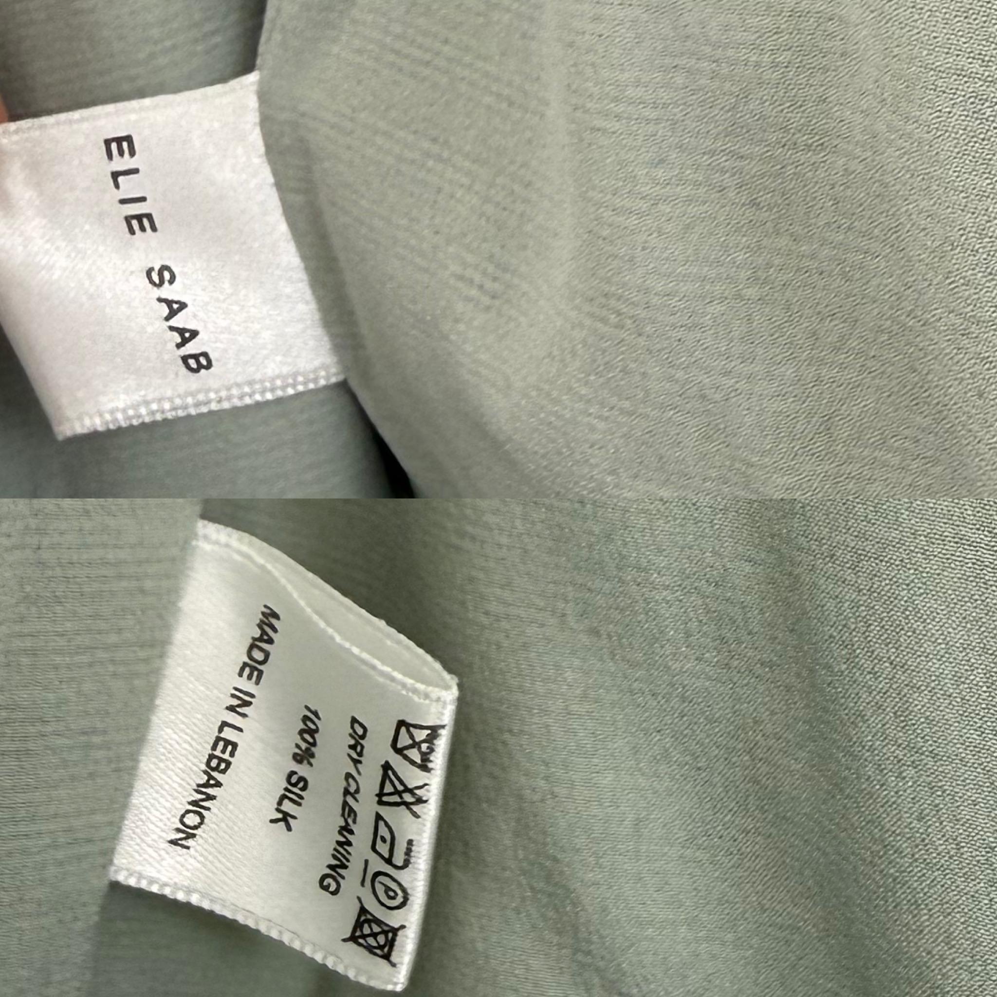 Elie Saab
Vintage
FW08
Robin's Egg Blue
Similar styles seen on the runway
100% silk
Insanely ethereal
Has a lot of movement
Missing size and main label tag
Comes with Elie Saab garment bag
Like New Condition, no flaws
Measurements in inches laying