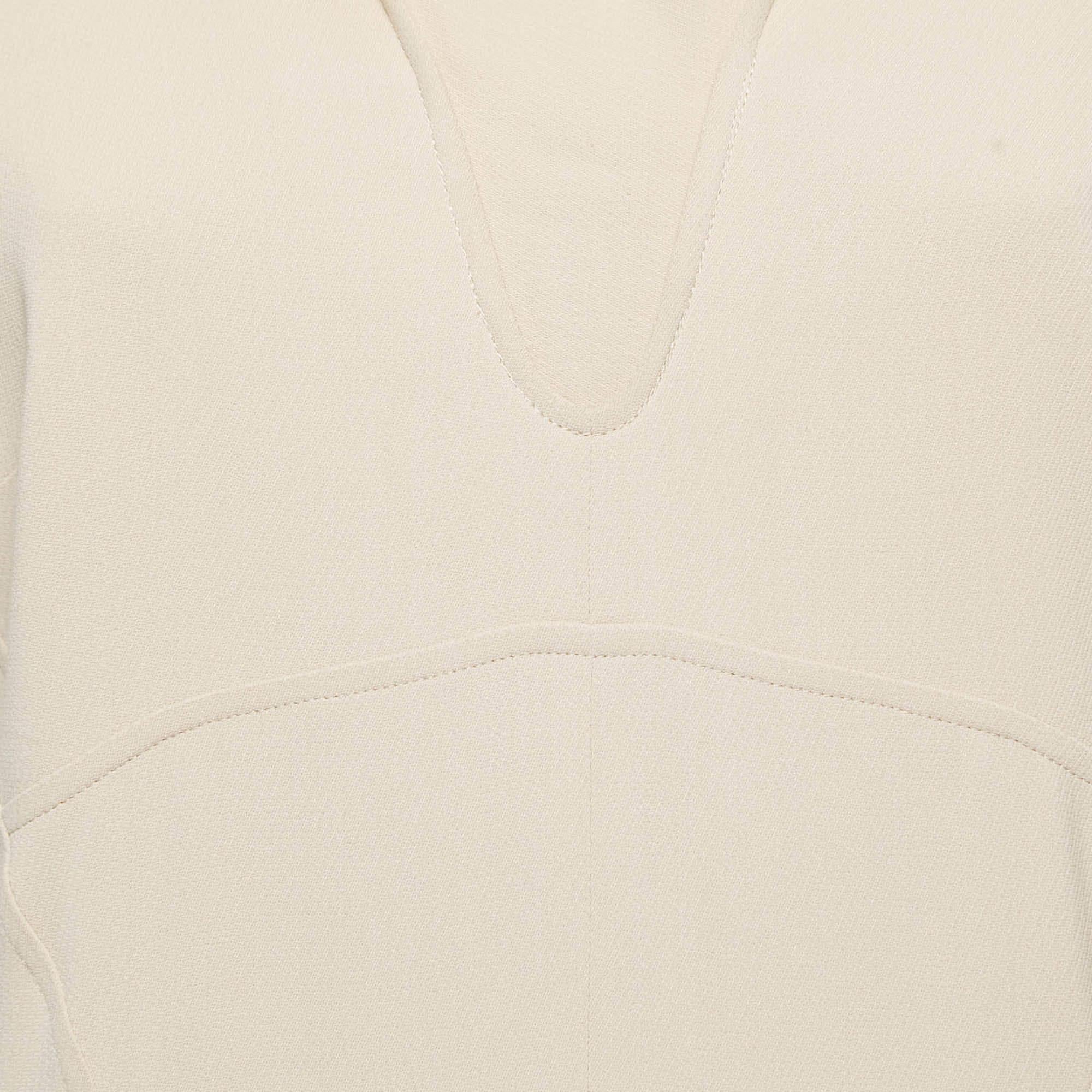 Elie Saab Vestido corto de crepé beige M en Bastante bueno estado para la venta en Dubai, Al Qouz 2