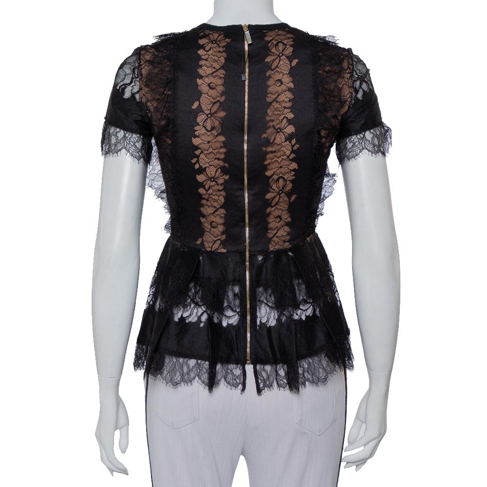 black lace top short sleeve