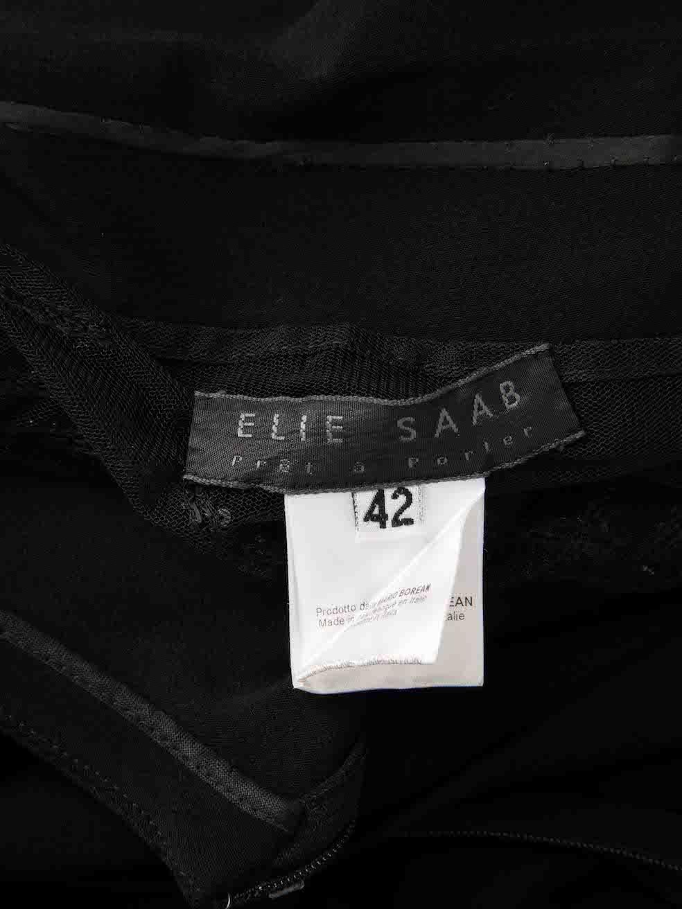 Elie Saab Black Sequinned Maxi Dress Size XL For Sale 2