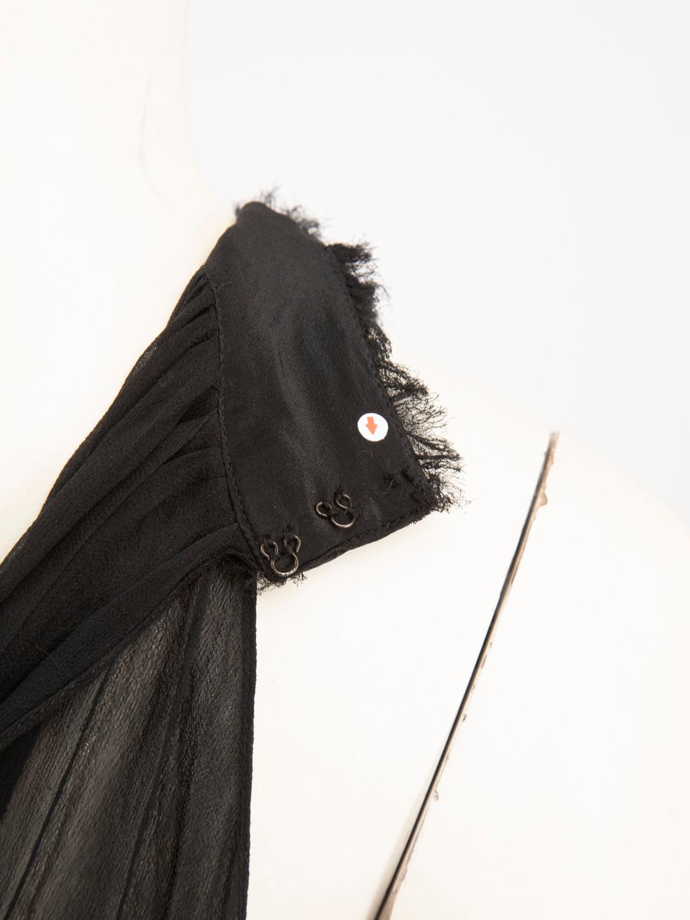 Elie Saab Black Silk See Through Dress Size L 1