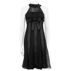 Elie Saab Black Silk See Through Dress Size L