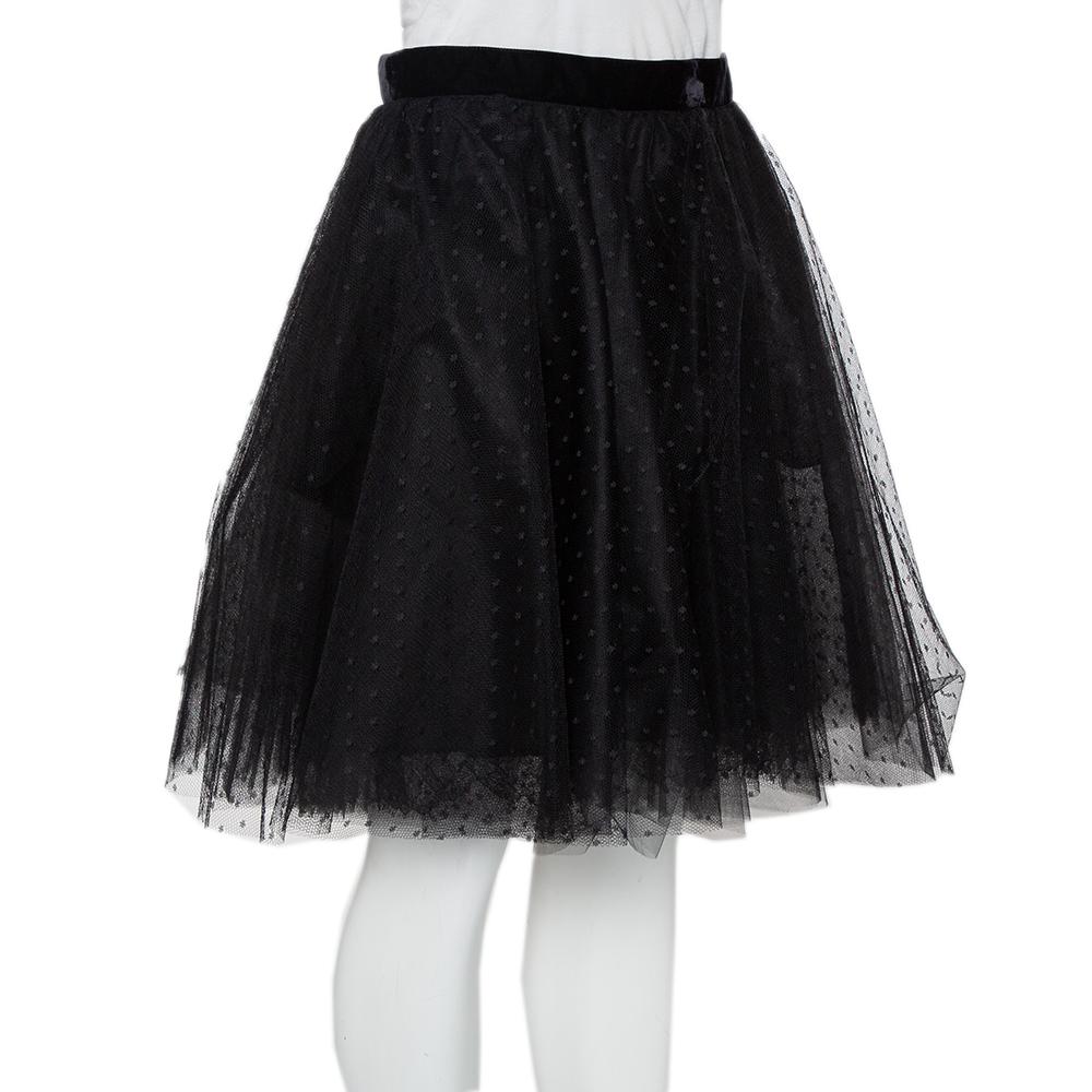 mini black tulle skirt