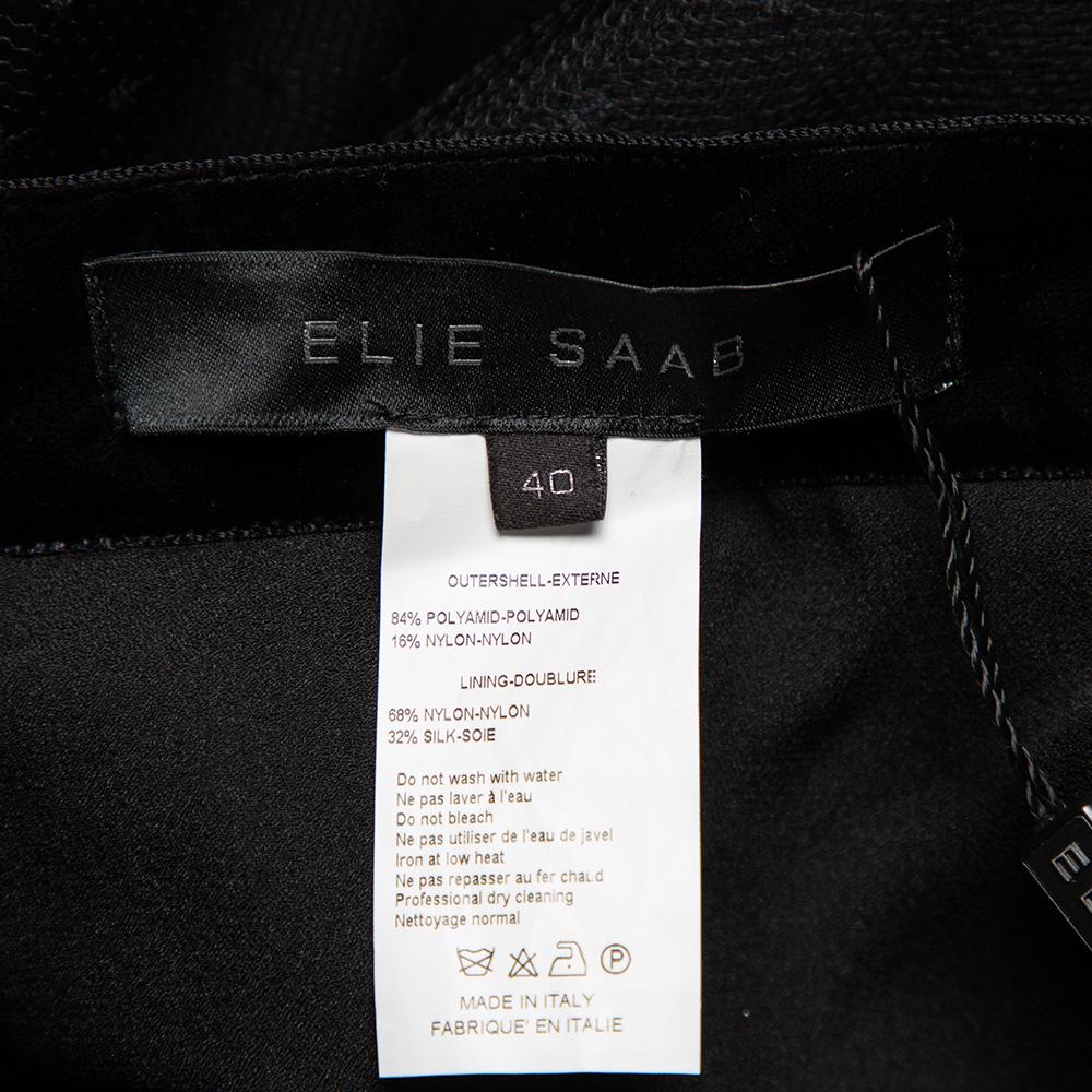 Elie Saab Black Tulle Mini Skirt S In New Condition In Dubai, Al Qouz 2