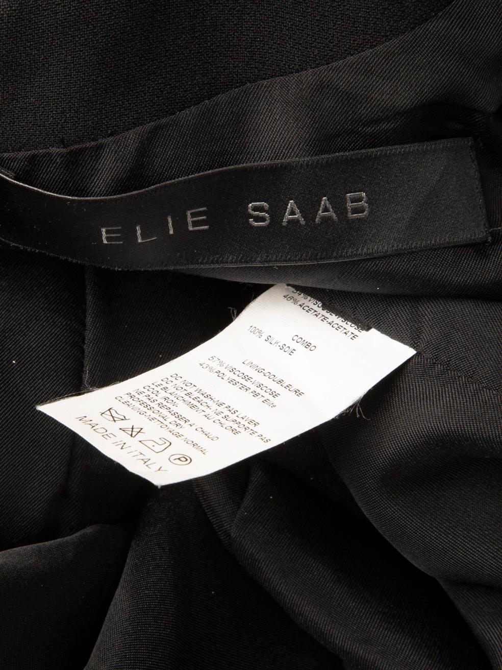Elie Saab Black Twist Detail Bodycon Dress Size M For Sale 1