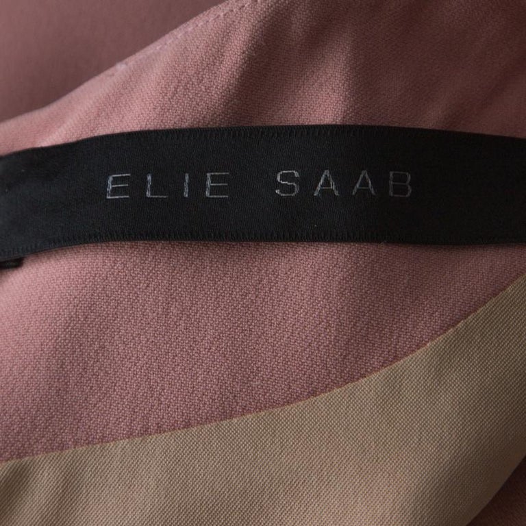 Elie Saab Blush Pink Sheer Sleeve Detail Cocktail Dress S at 1stDibs ...
