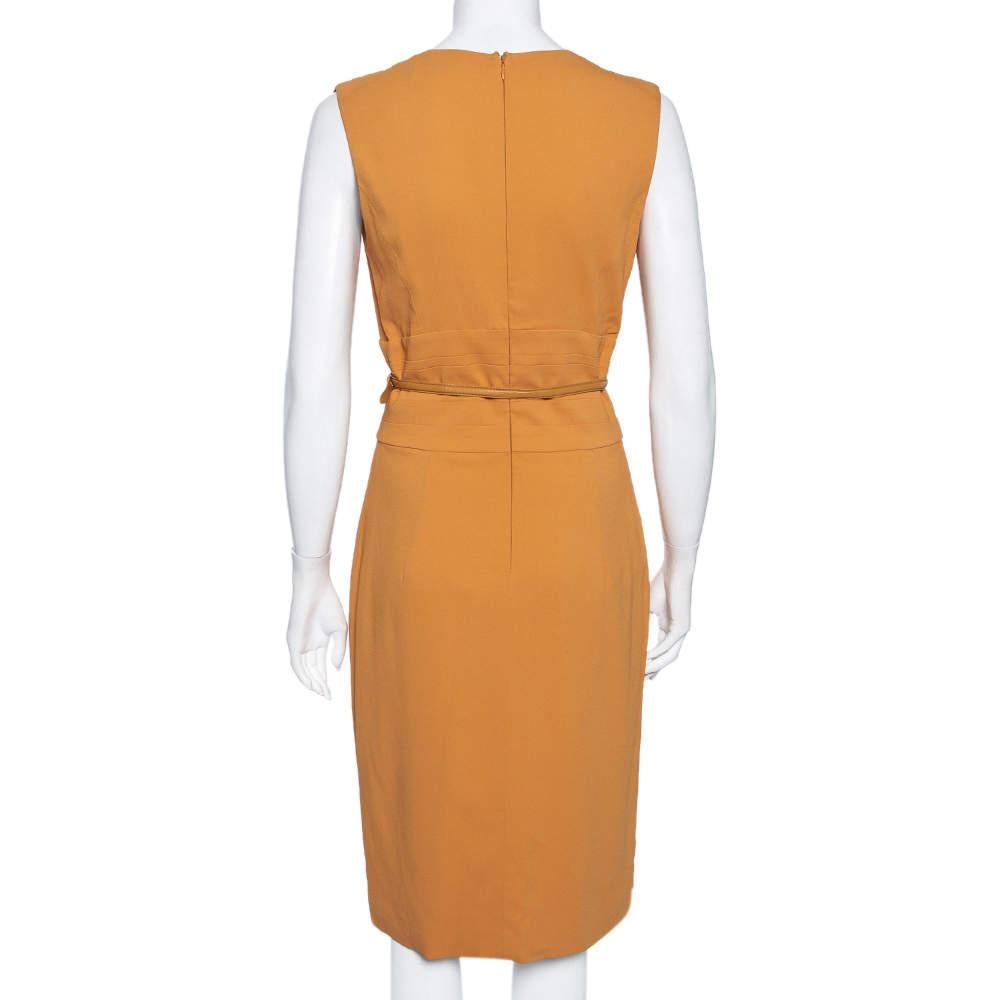 Impeccable tailoring, elegant details, and a comfortable fit define this dress from Elie Saab. It has pleated accents, back zip closure, and belt detail, Style it up with chic shoes and a smart bag.

Includes: Brand Tag, Detachable Belt