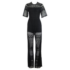 Elie Saab Embroidered Mesh And Crepe Jumpsuit IT 38 UK 6