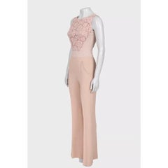 Elie Saab Fitted Lace-Embellished Jumpsuit EU34 XS