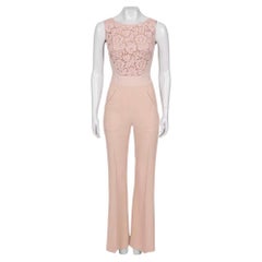 Elie Saab Fitted Lace-Embellished Jumpsuit EU34 XS