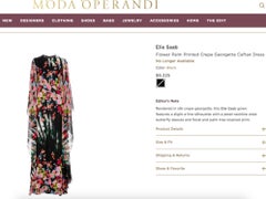 Elie Saab Floral Print Palm Leaf Maxi Multicolor Green Pink Caftan Gown Dress